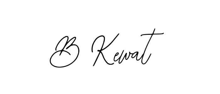 You should practise on your own different ways (Bearetta-2O07w) to write your name (B Kewat) in signature. don't let someone else do it for you. B Kewat signature style 12 images and pictures png