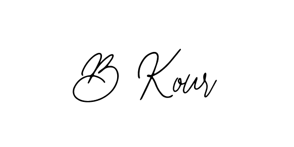 The best way (Bearetta-2O07w) to make a short signature is to pick only two or three words in your name. The name B Kour include a total of six letters. For converting this name. B Kour signature style 12 images and pictures png