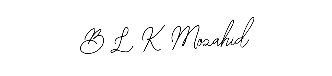 Create a beautiful signature design for name B L K Mozahid. With this signature (Bearetta-2O07w) fonts, you can make a handwritten signature for free. B L K Mozahid signature style 12 images and pictures png