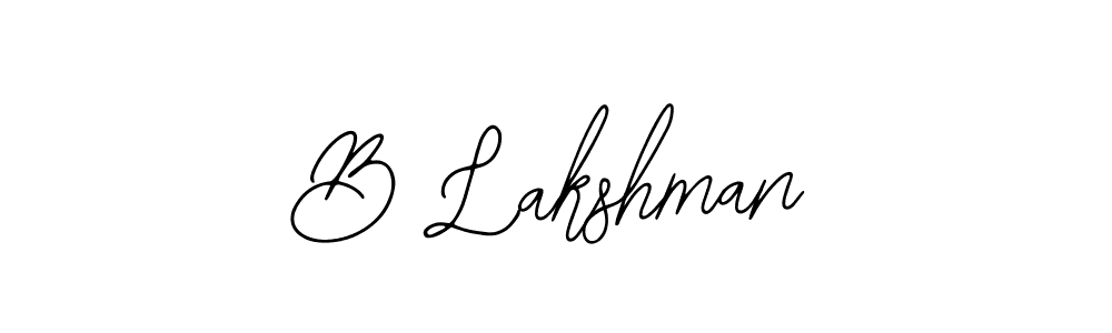 How to make B Lakshman name signature. Use Bearetta-2O07w style for creating short signs online. This is the latest handwritten sign. B Lakshman signature style 12 images and pictures png