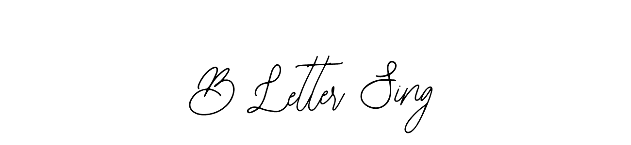 Design your own signature with our free online signature maker. With this signature software, you can create a handwritten (Bearetta-2O07w) signature for name B Letter Sing. B Letter Sing signature style 12 images and pictures png