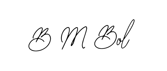 Bearetta-2O07w is a professional signature style that is perfect for those who want to add a touch of class to their signature. It is also a great choice for those who want to make their signature more unique. Get B M Bol name to fancy signature for free. B M Bol signature style 12 images and pictures png