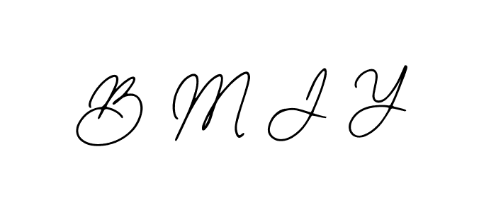 Design your own signature with our free online signature maker. With this signature software, you can create a handwritten (Bearetta-2O07w) signature for name B M J Y. B M J Y signature style 12 images and pictures png