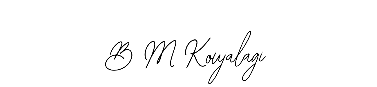 Create a beautiful signature design for name B M Koujalagi. With this signature (Bearetta-2O07w) fonts, you can make a handwritten signature for free. B M Koujalagi signature style 12 images and pictures png