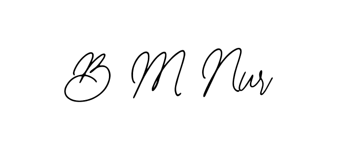 Make a beautiful signature design for name B M Nur. Use this online signature maker to create a handwritten signature for free. B M Nur signature style 12 images and pictures png