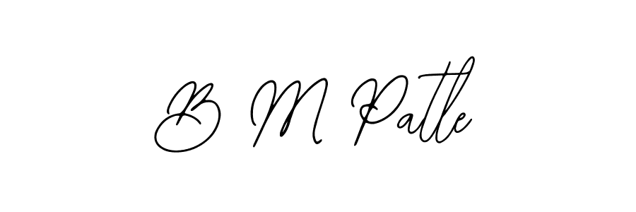 You should practise on your own different ways (Bearetta-2O07w) to write your name (B M Patle) in signature. don't let someone else do it for you. B M Patle signature style 12 images and pictures png
