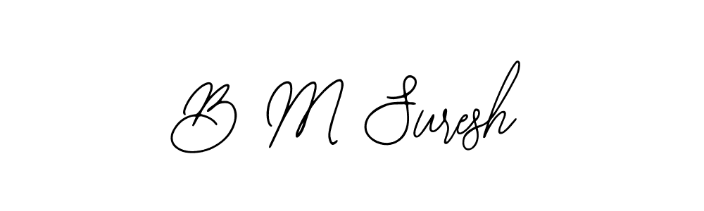 Create a beautiful signature design for name B M Suresh. With this signature (Bearetta-2O07w) fonts, you can make a handwritten signature for free. B M Suresh signature style 12 images and pictures png