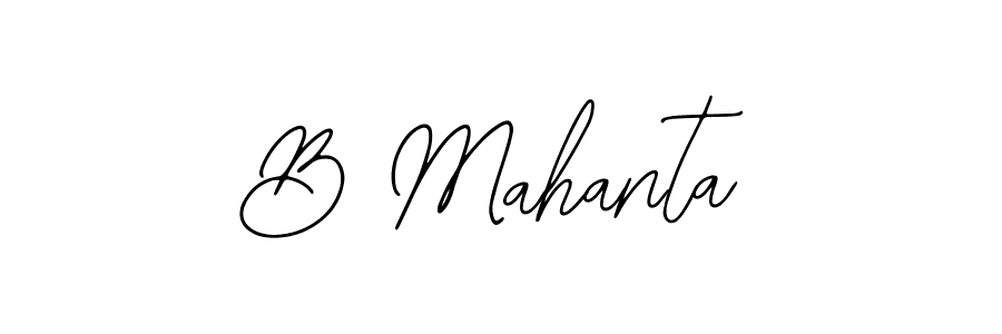 Design your own signature with our free online signature maker. With this signature software, you can create a handwritten (Bearetta-2O07w) signature for name B Mahanta. B Mahanta signature style 12 images and pictures png