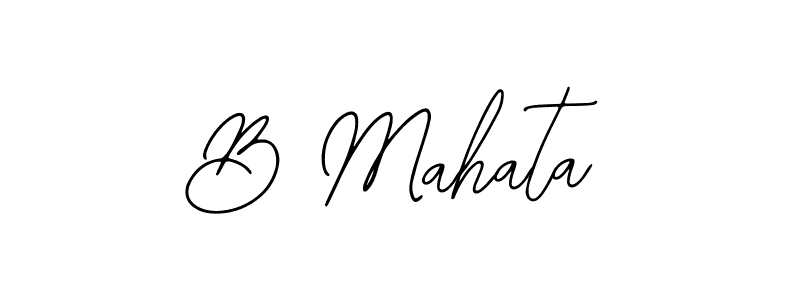 Create a beautiful signature design for name B Mahata. With this signature (Bearetta-2O07w) fonts, you can make a handwritten signature for free. B Mahata signature style 12 images and pictures png