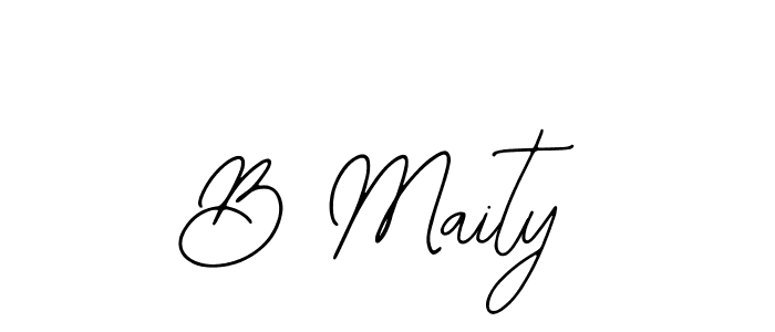 How to make B Maity name signature. Use Bearetta-2O07w style for creating short signs online. This is the latest handwritten sign. B Maity signature style 12 images and pictures png