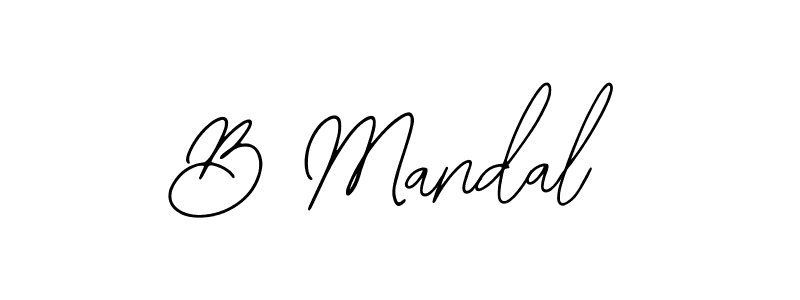 Design your own signature with our free online signature maker. With this signature software, you can create a handwritten (Bearetta-2O07w) signature for name B Mandal. B Mandal signature style 12 images and pictures png