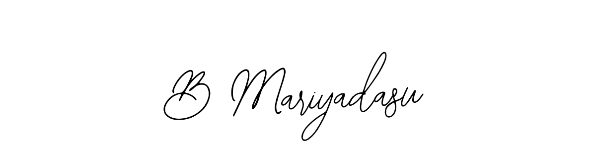 Make a beautiful signature design for name B Mariyadasu. With this signature (Bearetta-2O07w) style, you can create a handwritten signature for free. B Mariyadasu signature style 12 images and pictures png