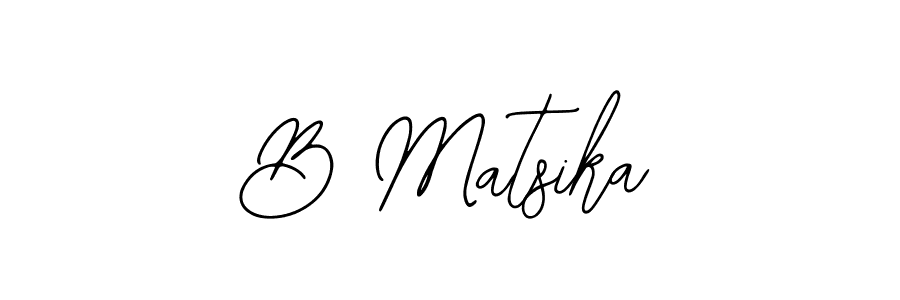 Design your own signature with our free online signature maker. With this signature software, you can create a handwritten (Bearetta-2O07w) signature for name B Matsika. B Matsika signature style 12 images and pictures png