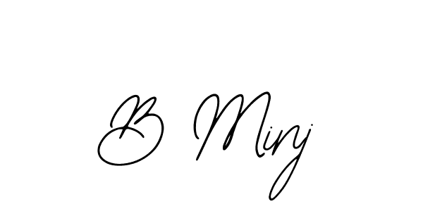 Make a beautiful signature design for name B Minj. With this signature (Bearetta-2O07w) style, you can create a handwritten signature for free. B Minj signature style 12 images and pictures png