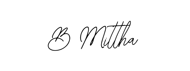 Also You can easily find your signature by using the search form. We will create B Mittha name handwritten signature images for you free of cost using Bearetta-2O07w sign style. B Mittha signature style 12 images and pictures png