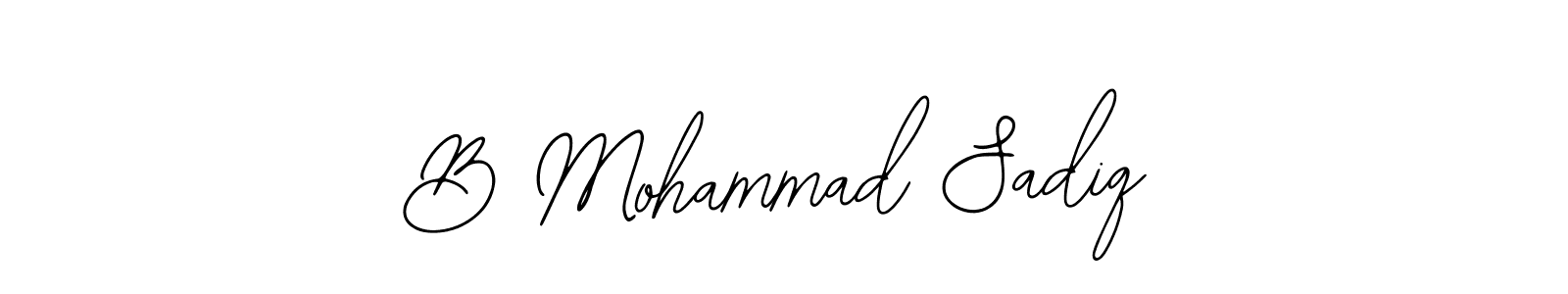 if you are searching for the best signature style for your name B Mohammad Sadiq. so please give up your signature search. here we have designed multiple signature styles  using Bearetta-2O07w. B Mohammad Sadiq signature style 12 images and pictures png