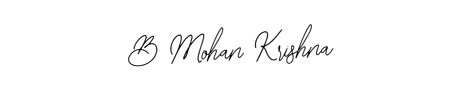 Design your own signature with our free online signature maker. With this signature software, you can create a handwritten (Bearetta-2O07w) signature for name B Mohan Krishna. B Mohan Krishna signature style 12 images and pictures png