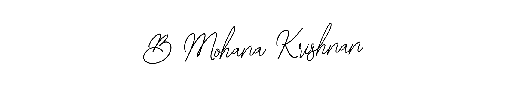 The best way (Bearetta-2O07w) to make a short signature is to pick only two or three words in your name. The name B Mohana Krishnan include a total of six letters. For converting this name. B Mohana Krishnan signature style 12 images and pictures png