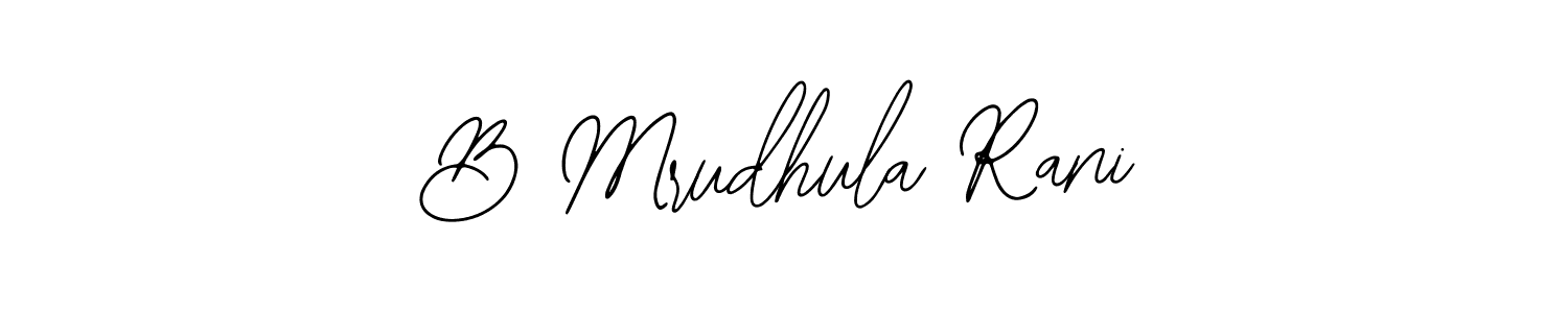 Design your own signature with our free online signature maker. With this signature software, you can create a handwritten (Bearetta-2O07w) signature for name B Mrudhula Rani. B Mrudhula Rani signature style 12 images and pictures png