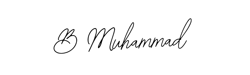 Design your own signature with our free online signature maker. With this signature software, you can create a handwritten (Bearetta-2O07w) signature for name B Muhammad. B Muhammad signature style 12 images and pictures png