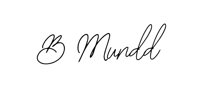 Make a beautiful signature design for name B Mundd. With this signature (Bearetta-2O07w) style, you can create a handwritten signature for free. B Mundd signature style 12 images and pictures png