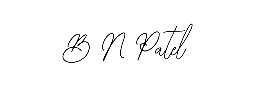 B N Patel stylish signature style. Best Handwritten Sign (Bearetta-2O07w) for my name. Handwritten Signature Collection Ideas for my name B N Patel. B N Patel signature style 12 images and pictures png