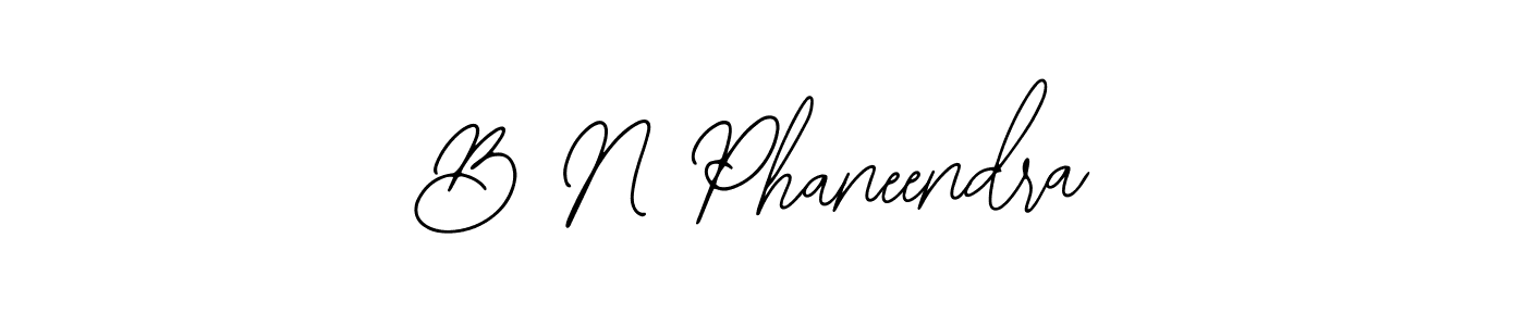 How to make B N Phaneendra name signature. Use Bearetta-2O07w style for creating short signs online. This is the latest handwritten sign. B N Phaneendra signature style 12 images and pictures png