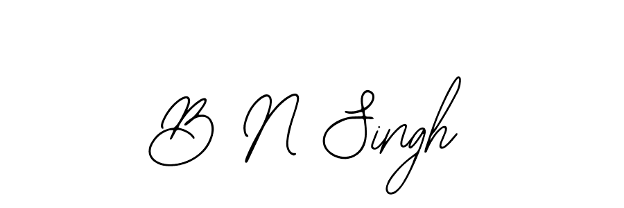 B N Singh stylish signature style. Best Handwritten Sign (Bearetta-2O07w) for my name. Handwritten Signature Collection Ideas for my name B N Singh. B N Singh signature style 12 images and pictures png