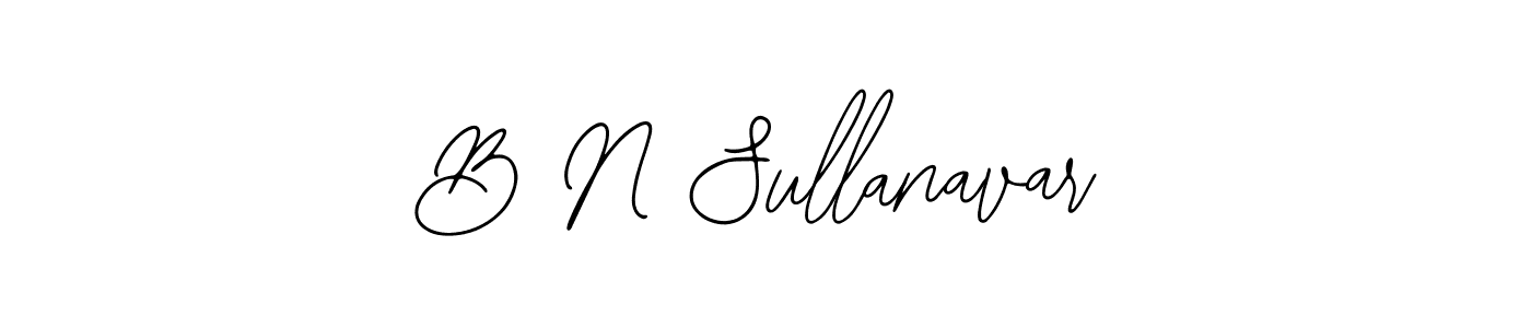 How to make B N Sullanavar signature? Bearetta-2O07w is a professional autograph style. Create handwritten signature for B N Sullanavar name. B N Sullanavar signature style 12 images and pictures png