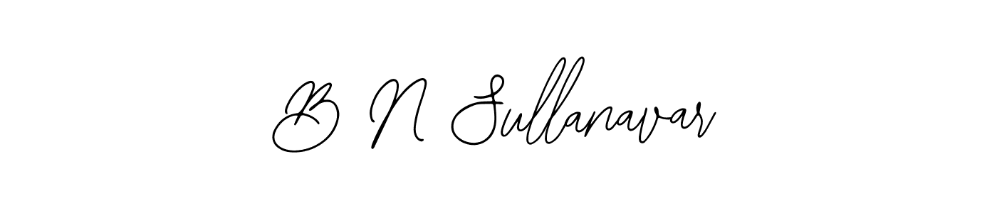 How to make B N Sullanavar signature? Bearetta-2O07w is a professional autograph style. Create handwritten signature for B N Sullanavar name. B N Sullanavar signature style 12 images and pictures png