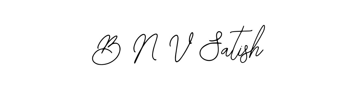 Make a beautiful signature design for name B N V Satish. With this signature (Bearetta-2O07w) style, you can create a handwritten signature for free. B N V Satish signature style 12 images and pictures png