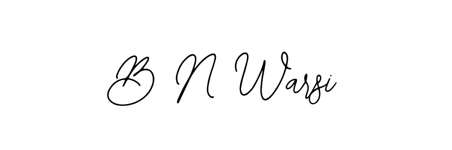 B N Warsi stylish signature style. Best Handwritten Sign (Bearetta-2O07w) for my name. Handwritten Signature Collection Ideas for my name B N Warsi. B N Warsi signature style 12 images and pictures png