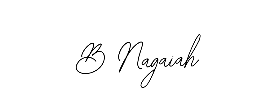 Design your own signature with our free online signature maker. With this signature software, you can create a handwritten (Bearetta-2O07w) signature for name B Nagaiah. B Nagaiah signature style 12 images and pictures png