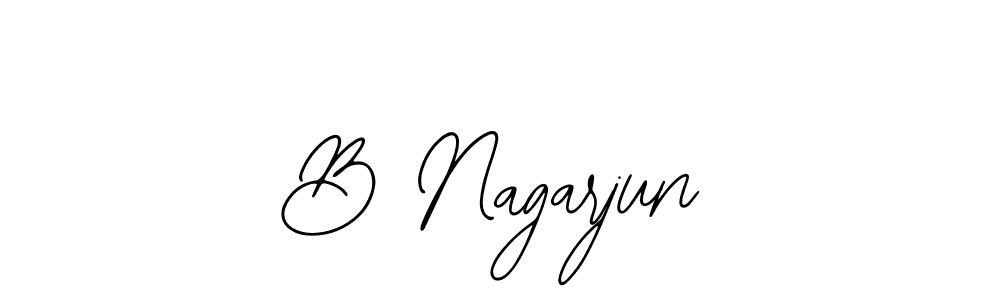 Design your own signature with our free online signature maker. With this signature software, you can create a handwritten (Bearetta-2O07w) signature for name B Nagarjun. B Nagarjun signature style 12 images and pictures png