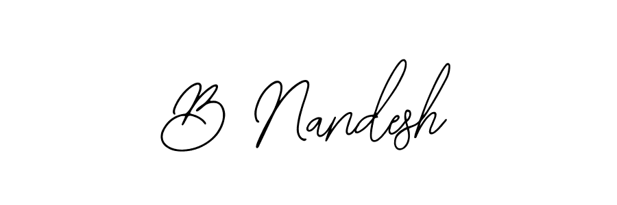 Similarly Bearetta-2O07w is the best handwritten signature design. Signature creator online .You can use it as an online autograph creator for name B Nandesh. B Nandesh signature style 12 images and pictures png