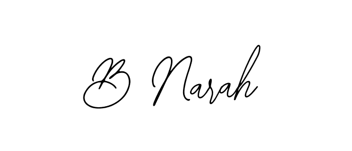 The best way (Bearetta-2O07w) to make a short signature is to pick only two or three words in your name. The name B Narah include a total of six letters. For converting this name. B Narah signature style 12 images and pictures png