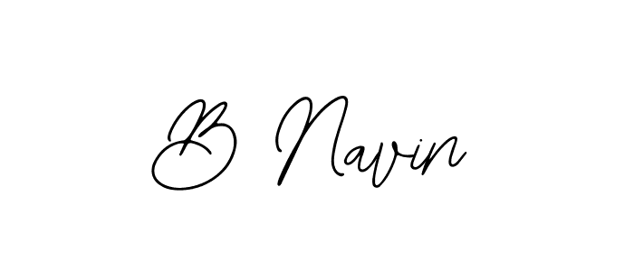 Create a beautiful signature design for name B Navin. With this signature (Bearetta-2O07w) fonts, you can make a handwritten signature for free. B Navin signature style 12 images and pictures png