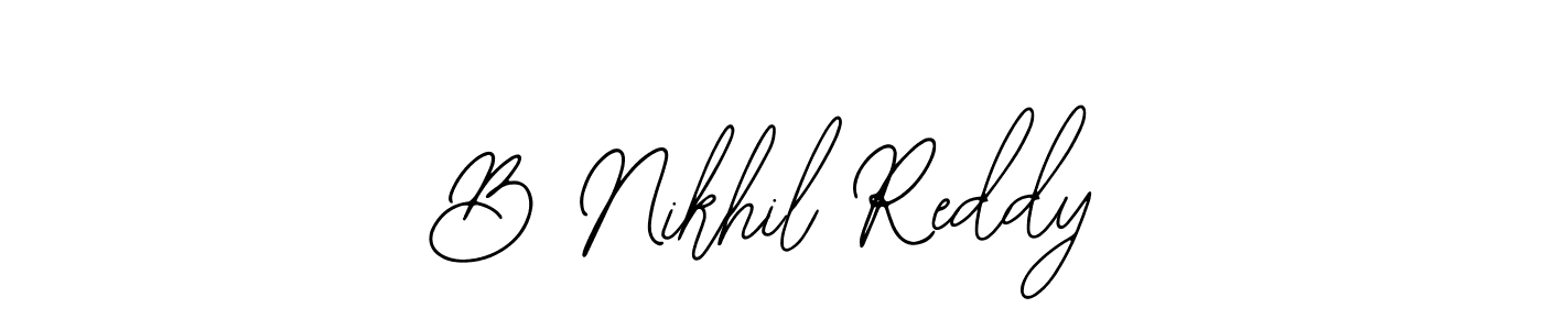Bearetta-2O07w is a professional signature style that is perfect for those who want to add a touch of class to their signature. It is also a great choice for those who want to make their signature more unique. Get B Nikhil Reddy name to fancy signature for free. B Nikhil Reddy signature style 12 images and pictures png