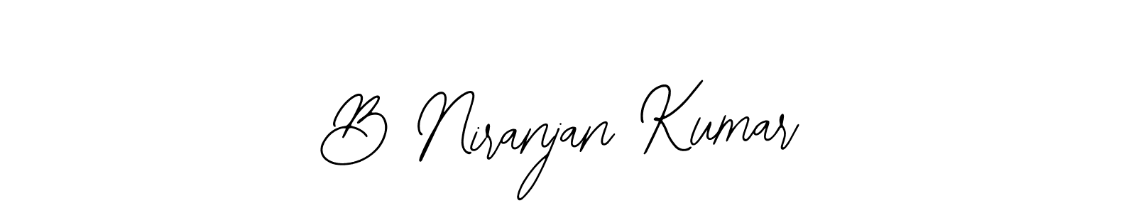 How to make B Niranjan Kumar name signature. Use Bearetta-2O07w style for creating short signs online. This is the latest handwritten sign. B Niranjan Kumar signature style 12 images and pictures png