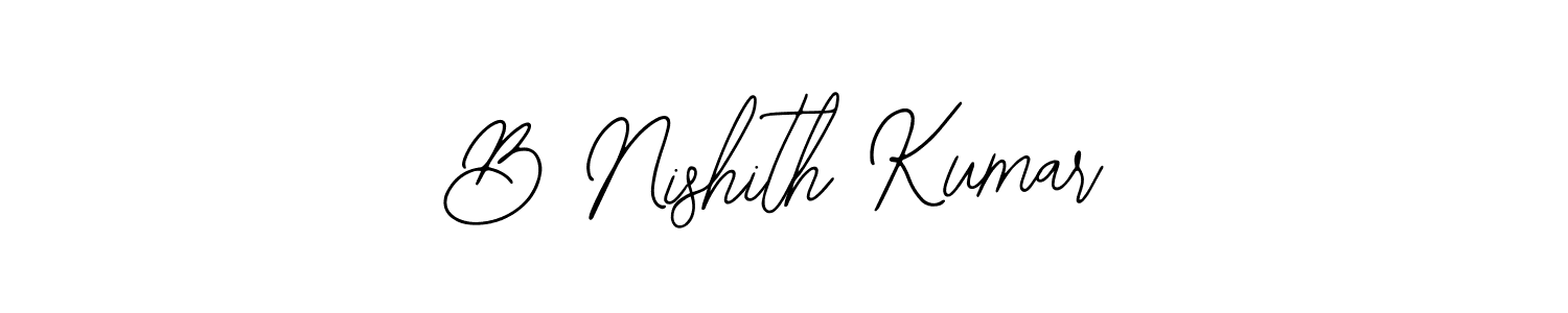 Use a signature maker to create a handwritten signature online. With this signature software, you can design (Bearetta-2O07w) your own signature for name B Nishith Kumar. B Nishith Kumar signature style 12 images and pictures png