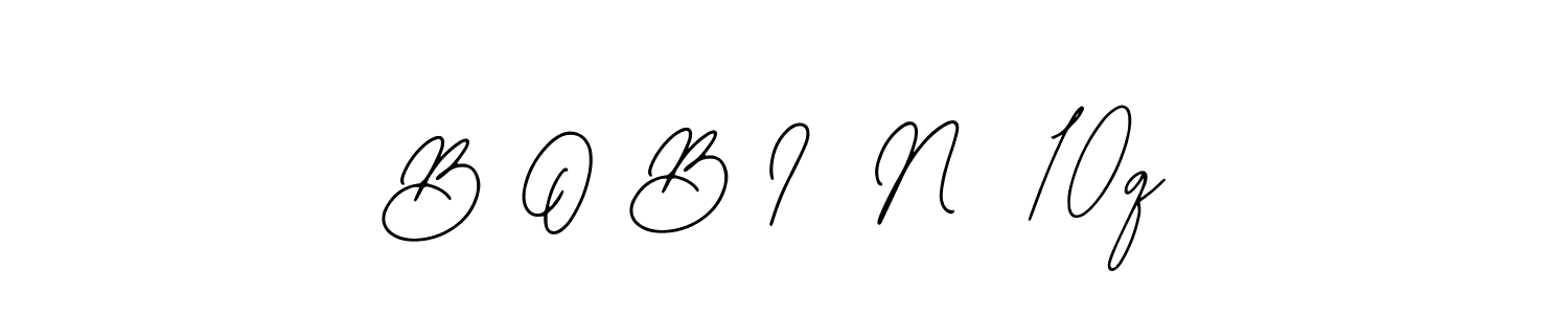 Design your own signature with our free online signature maker. With this signature software, you can create a handwritten (Bearetta-2O07w) signature for name B O B I  N  10q. B O B I  N  10q signature style 12 images and pictures png