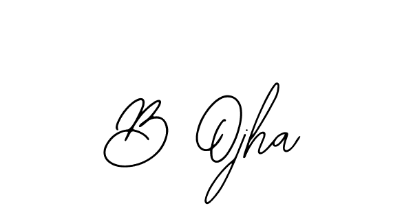 Design your own signature with our free online signature maker. With this signature software, you can create a handwritten (Bearetta-2O07w) signature for name B Ojha. B Ojha signature style 12 images and pictures png