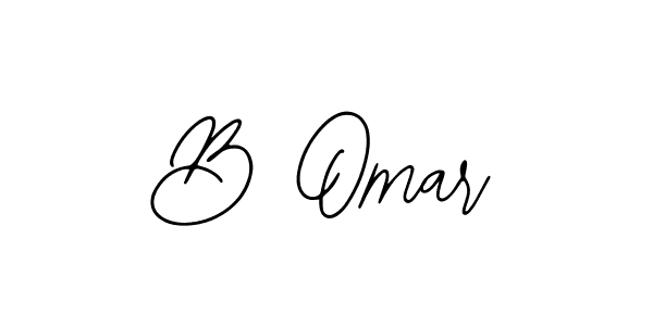 Design your own signature with our free online signature maker. With this signature software, you can create a handwritten (Bearetta-2O07w) signature for name B Omar. B Omar signature style 12 images and pictures png