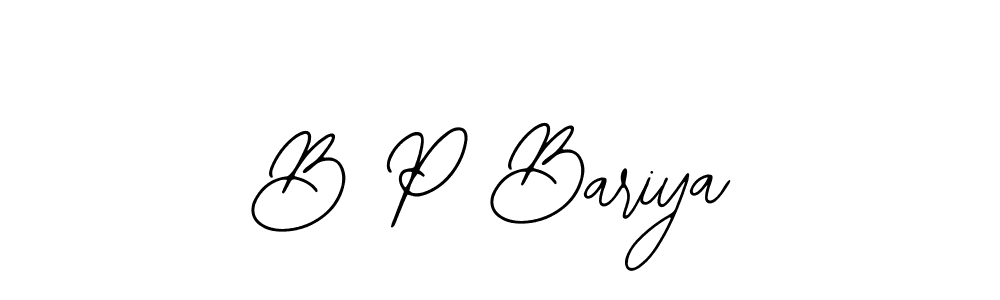 if you are searching for the best signature style for your name B P Bariya. so please give up your signature search. here we have designed multiple signature styles  using Bearetta-2O07w. B P Bariya signature style 12 images and pictures png