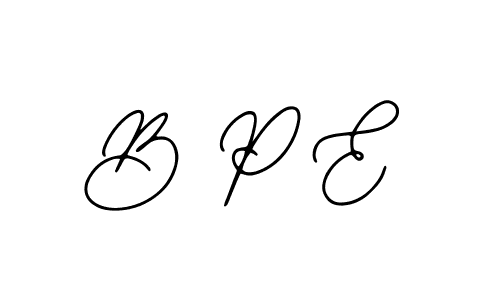 How to make B P E signature? Bearetta-2O07w is a professional autograph style. Create handwritten signature for B P E name. B P E signature style 12 images and pictures png