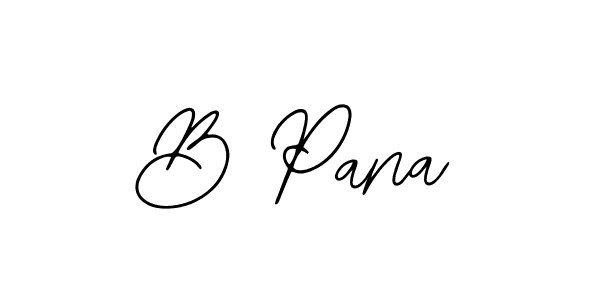 You should practise on your own different ways (Bearetta-2O07w) to write your name (B Pana) in signature. don't let someone else do it for you. B Pana signature style 12 images and pictures png