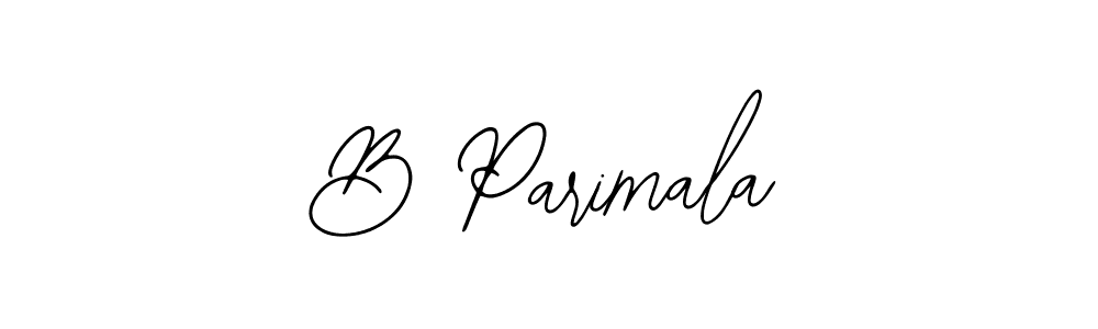 How to make B Parimala name signature. Use Bearetta-2O07w style for creating short signs online. This is the latest handwritten sign. B Parimala signature style 12 images and pictures png