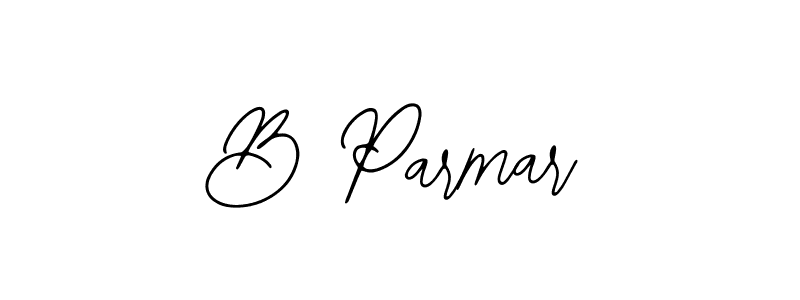 You should practise on your own different ways (Bearetta-2O07w) to write your name (B Parmar) in signature. don't let someone else do it for you. B Parmar signature style 12 images and pictures png