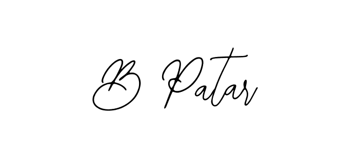 The best way (Bearetta-2O07w) to make a short signature is to pick only two or three words in your name. The name B Patar include a total of six letters. For converting this name. B Patar signature style 12 images and pictures png