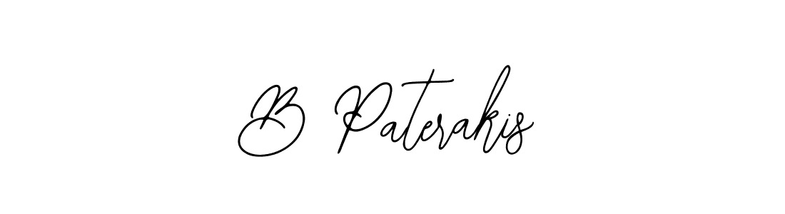 How to make B Paterakis name signature. Use Bearetta-2O07w style for creating short signs online. This is the latest handwritten sign. B Paterakis signature style 12 images and pictures png